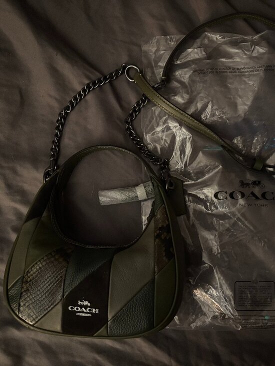 Coach Other - Coach Carmen Mini Crossbody Bag AND WALLET, Olive Multi-Leather Design.